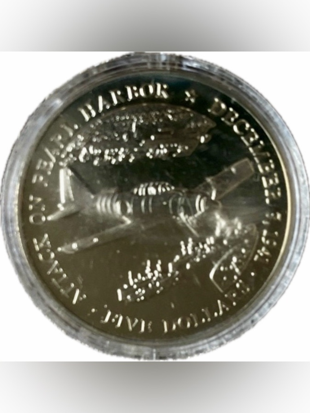 2000 Liberia $5 Coin WWII Attack Pearl Harbor – Complete with American Mint COA